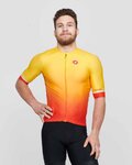 CASTELLI Kurzarm Fahrradtrikot - AERO RACE 6.0 - Rot/Gelb
