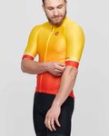 CASTELLI Kurzarm Fahrradtrikot - AERO RACE 6.0 - Rot/Gelb
