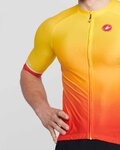 CASTELLI Kurzarm Fahrradtrikot - AERO RACE 6.0 - Rot/Gelb