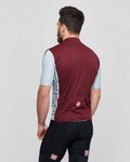 CASTELLI Kurzarm Fahrradtrikot - ENTRATA V - bordeaux/Hellblau