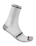 CASTELLI Klassische Fahrradsocken - ROSSO CORSA PRO 15 - Weiß