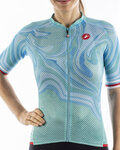 CASTELLI Kurzarm Fahrradtrikot - CLIMBER'S 2.0 LADY - Türkis/Blau