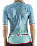 CASTELLI Kurzarm Fahrradtrikot - CLIMBER'S 2.0 LADY - Türkis/Blau