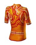 CASTELLI Kurzarm Fahrradtrikot - CLIMBER'S 2.0 LADY - Gelb/Orange