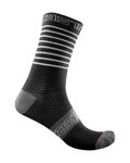 CASTELLI Klassische Fahrradsocken - SUPERLEGGERA 12 LADY - Weiß/Schwarz/Grau
