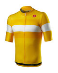 CASTELLI Kurzarm Fahrradtrikot - LA MITICA - Gelb/Weiß
