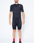 CASTELLI Kurzarm Radtrikot und Shorts - ENTRATA - Schwarz