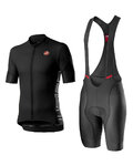 CASTELLI Kurzarm Radtrikot und Shorts - ENTRATA - Schwarz