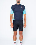 CASTELLI Kurzarm Radtrikot und Shorts - ENTRATA II - Schwarz/Blau