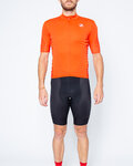 CASTELLI Kurzarm Radtrikot und Shorts - ENTRATA - Rot/Schwarz