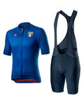 CASTELLI Kurzarm Radtrikot und Shorts - ITALIA 20 - Blau