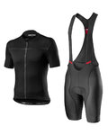 CASTELLI Kurzarm Radtrikot und Shorts - CLASSIFICA - Schwarz