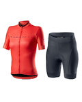 CASTELLI Kurzarm Radtrikot und Shorts - GRADIENT LADY II - Blau/Rosa