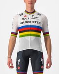 CASTELLI Kurzarm Fahrradtrikot - QUICK-STEP 2022 COMPETIZIONE - Regenbogen/Weiß