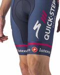 CASTELLI Kurze Fahrradhose mit Trägern - QUICK-STEP 2022 - Blau