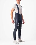 CASTELLI Lange Fahrradhose mit Trägern - QUICK-STEP 2022 - Blau
