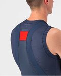 CASTELLI Lange Fahrradhose mit Trägern - QUICK-STEP 2022 - Blau