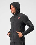 CASTELLI Kapuzenpullover - MILANO FZ FLEECE - Schwarz