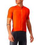 CASTELLI Kurzarm Radtrikot und Shorts - CLASSIFICA - Orange/Schwarz
