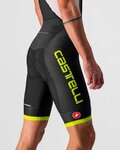 CASTELLI Kurze Fahrradhose mit Trägern - COMPETIZIONE KIT - Gelb/Schwarz