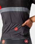 CASTELLI Kurzarm Fahrradtrikot - A BLOCCO - Schwarz/Grau/Rot
