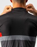 CASTELLI Kurzarm Fahrradtrikot - A BLOCCO - Schwarz/Grau/Rot