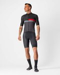 CASTELLI Kurzarm Fahrradtrikot - A BLOCCO - Schwarz/Grau/Rot