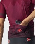 CASTELLI Kurzarm Fahrradtrikot - A TUTTA - bordeaux