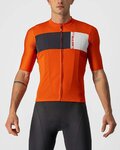 CASTELLI Kurzarm Fahrradtrikot - PROLOGO VII - Elfenbein/Schwarz/Orange