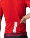 CASTELLI Kurzarm Fahrradtrikot - ENTRATA VI - bordeaux/Rot