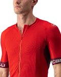 CASTELLI Kurzarm Fahrradtrikot - ENTRATA VI - bordeaux/Rot