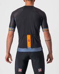 CASTELLI Kurzarm Fahrradtrikot - ENTRATA VI - Blau/Orange/Schwarz