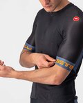 CASTELLI Kurzarm Fahrradtrikot - ENTRATA VI - Blau/Orange/Schwarz