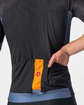 CASTELLI Kurzarm Fahrradtrikot - ENTRATA VI - Blau/Orange/Schwarz