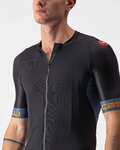 CASTELLI Kurzarm Fahrradtrikot - ENTRATA VI - Blau/Orange/Schwarz