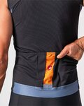 CASTELLI Ärmelloses Fahrradtrikot - ENTRATA VI - Orange/Schwarz/Blau