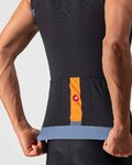 CASTELLI Ärmelloses Fahrradtrikot - ENTRATA VI - Orange/Schwarz/Blau