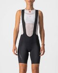 CASTELLI Kurze Fahrradhose mit Trägern - VELOCISSIMA 3 LADY - Schwarz