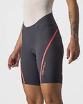 CASTELLI Fahrradshorts ohne Träger - VELOCISSIMA 3 LADY - Grau/Silber/Rosa
