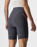 CASTELLI Fahrradshorts ohne Träger - VELOCISSIMA 3 LADY - Grau/Silber/Rosa