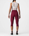 CASTELLI 3/4 lange Fahrradhose ohne Träger - VELOCISSIMA 3 LADY  - Rosa/bordeaux