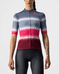 CASTELLI Kurzarm Fahrradtrikot - DOLCE LADY - bordeaux/Blau