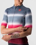 CASTELLI Kurzarm Fahrradtrikot - DOLCE LADY - bordeaux/Blau