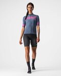 CASTELLI Kurzarm Fahrradtrikot - FENICE LADY - Blau/Rosa