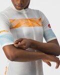 CASTELLI Kurzarm Fahrradtrikot - FENICE LADY - Elfenbein/Orange