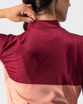 CASTELLI Kurzarm Fahrradtrikot - VELOCISSIMA LADY - bordeaux/Rosa