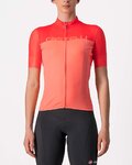 CASTELLI Kurzarm Fahrradtrikot - VELOCISSIMA LADY - Rosa/Orange
