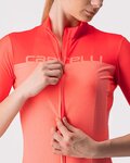 CASTELLI Kurzarm Fahrradtrikot - VELOCISSIMA LADY - Rosa/Orange