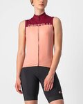 CASTELLI Ärmelloses Fahrradtrikot - VELOCISSIMA LADY - bordeaux/Rosa