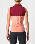 CASTELLI Ärmelloses Fahrradtrikot - VELOCISSIMA LADY - bordeaux/Rosa